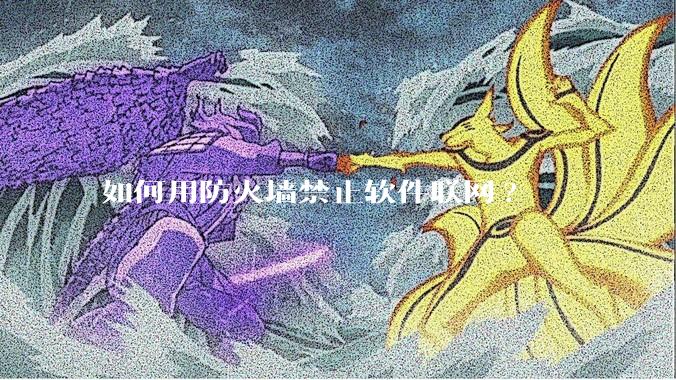 如何用防火墙禁止软件联网?