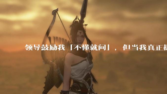 领导鼓励我「不懂就问」，但当我真正提问时他却显得不耐烦，我该如何处理这种矛盾？