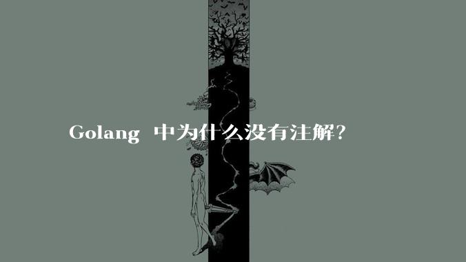 Golang 中为什么没有注解？