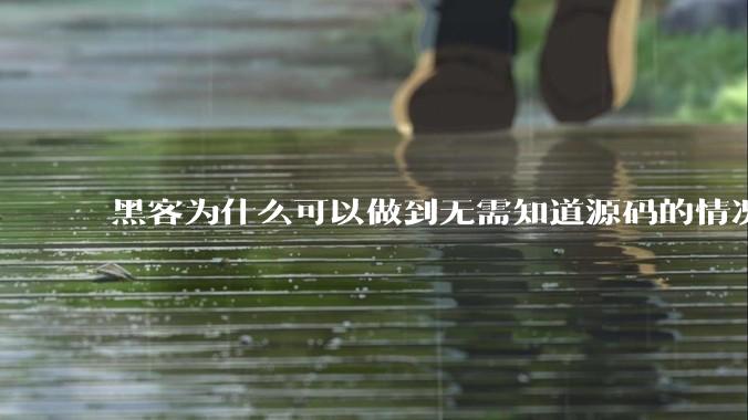 黑客为什么可以做到无需知道源码的情况下找出系统漏洞？