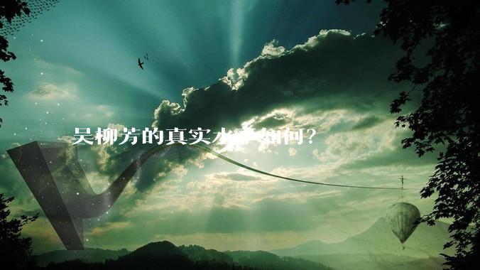 吴柳芳的真实水平如何？